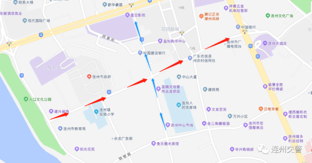（愛民路、東山路單行線示意圖）